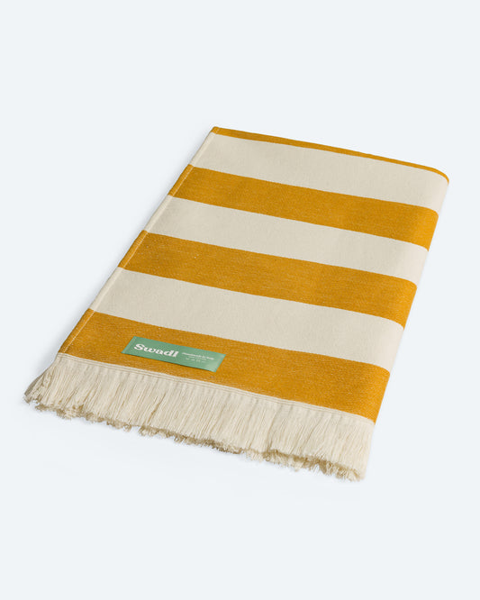 Telo Mare Fouta Giallo Miele Capsule Mediterraneo