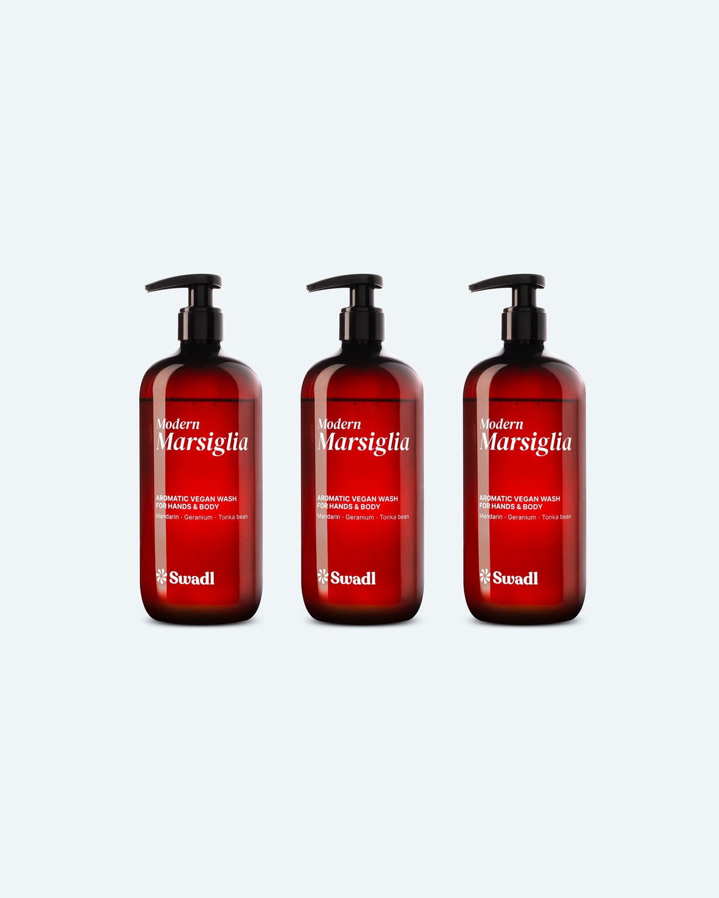 Modern Marsiglia Vegan Liquid Soap for Hands and Body Triple Bundle