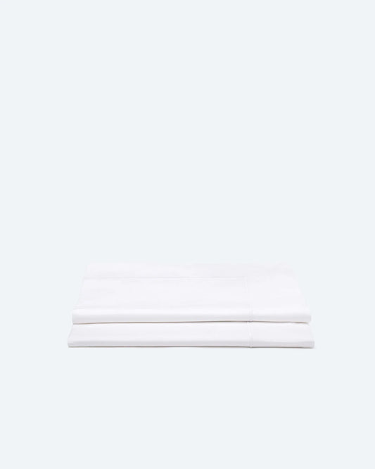 Pillow Case Duo Crisp White Cotton Percale
