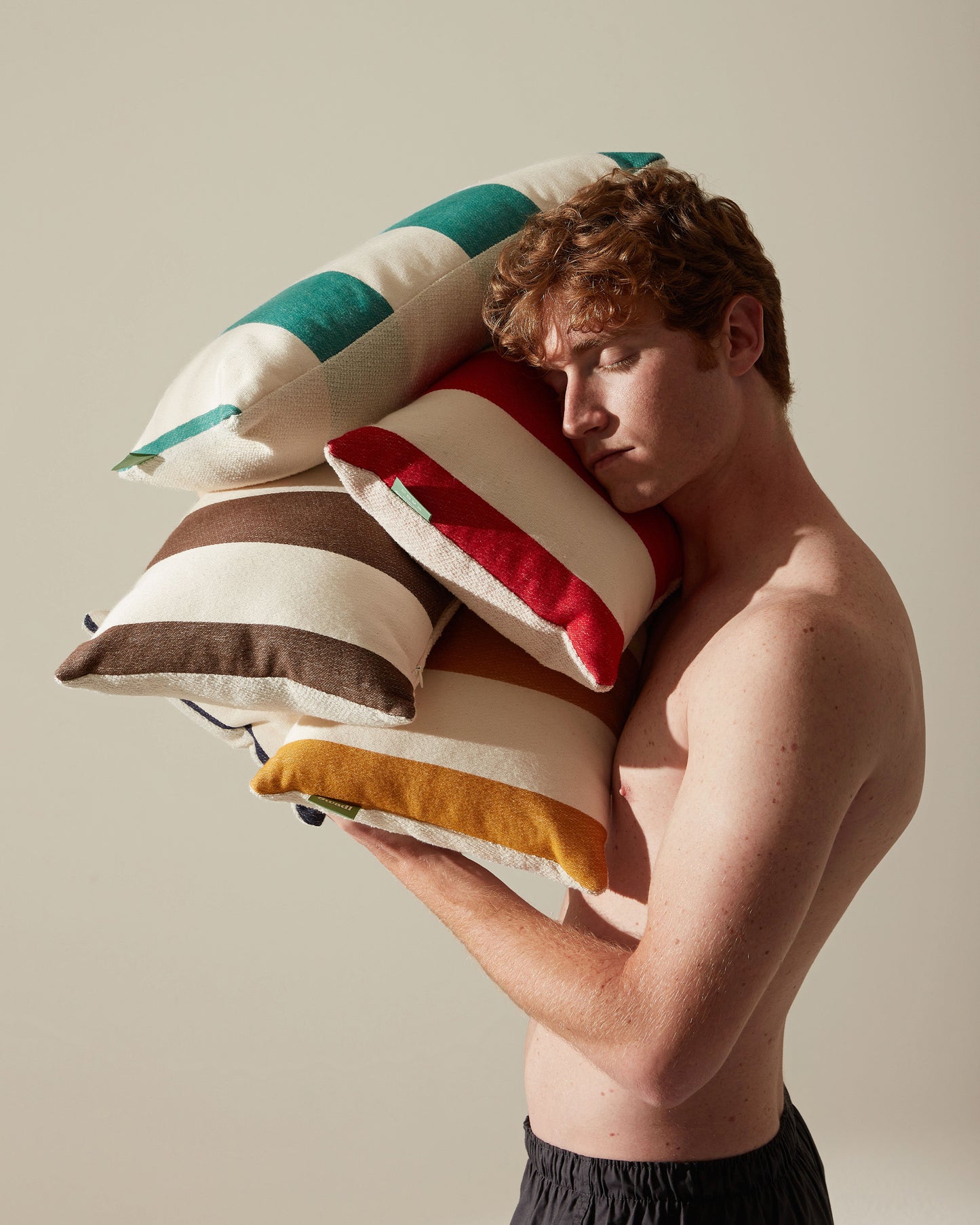 Beach Pillow Mocha Sand Capsule Mediterraneo