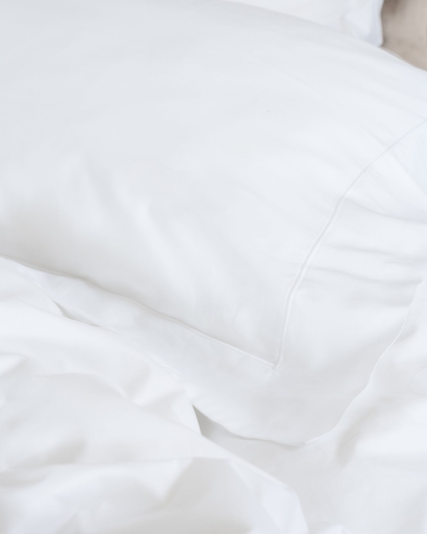 Pillow Case Duo Crisp White Cotton Percale