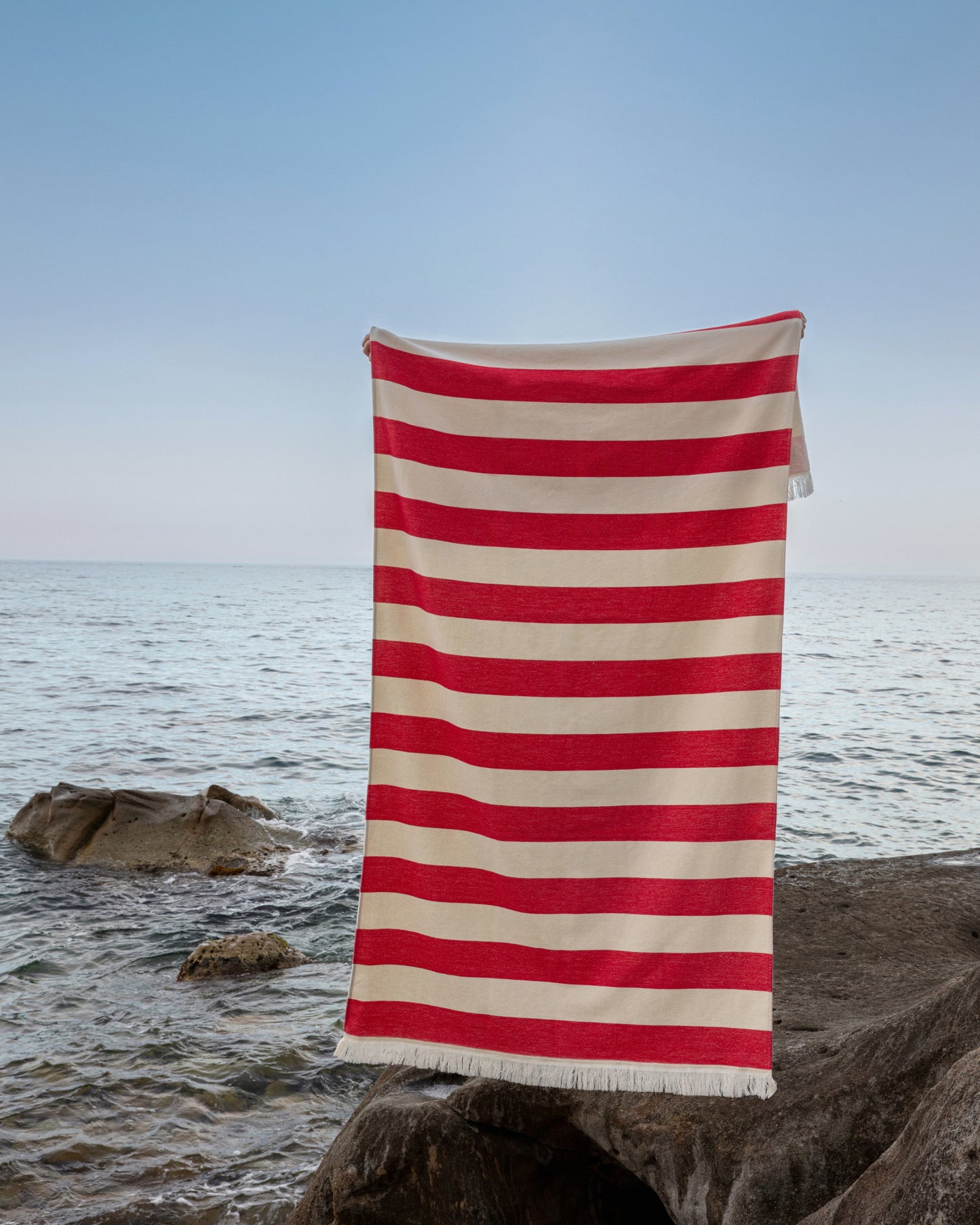 Telo Mare Fouta Rosso Sunset Capsule Mediterraneo