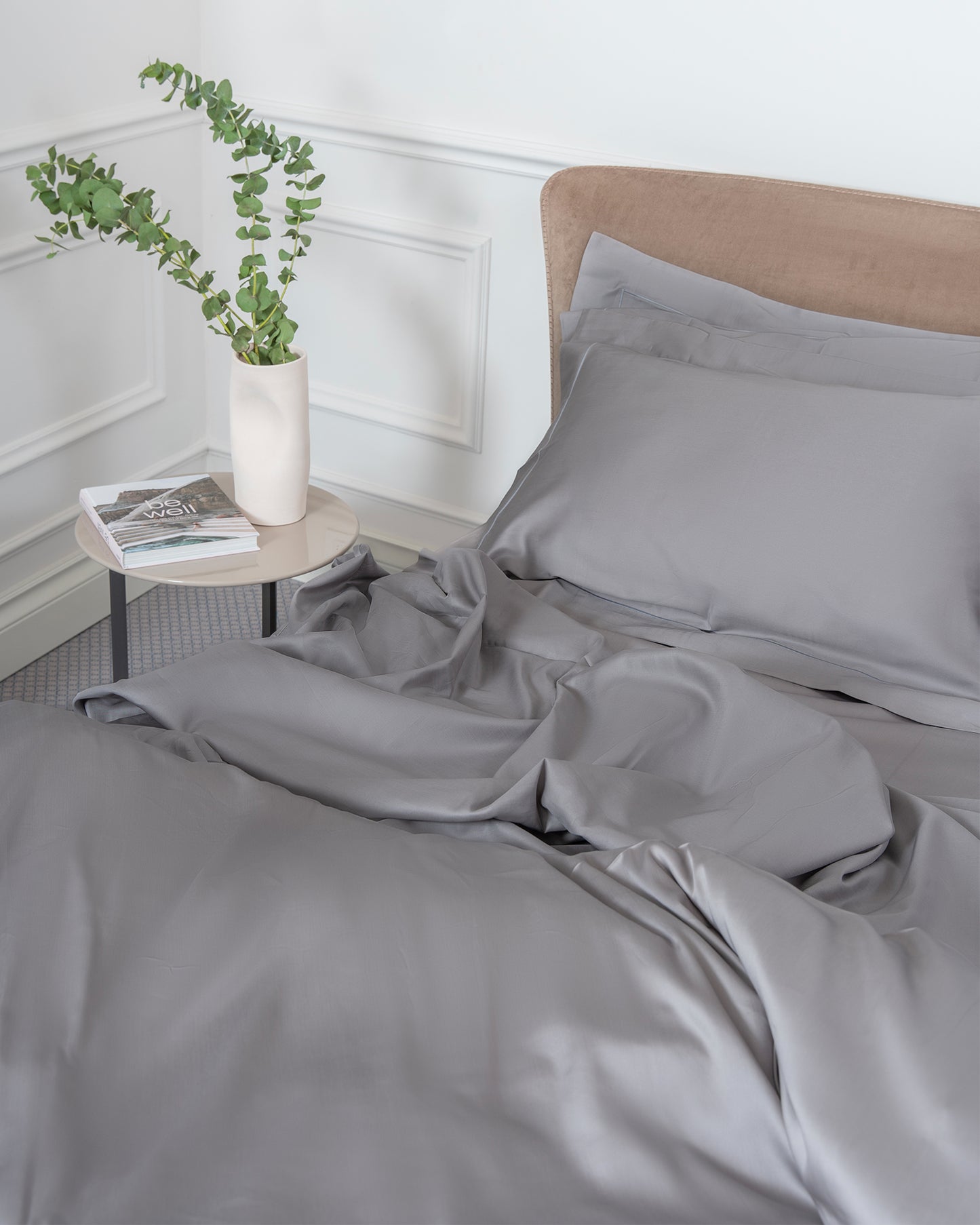 Duvet Cover Calm Grey Cotton Sateen