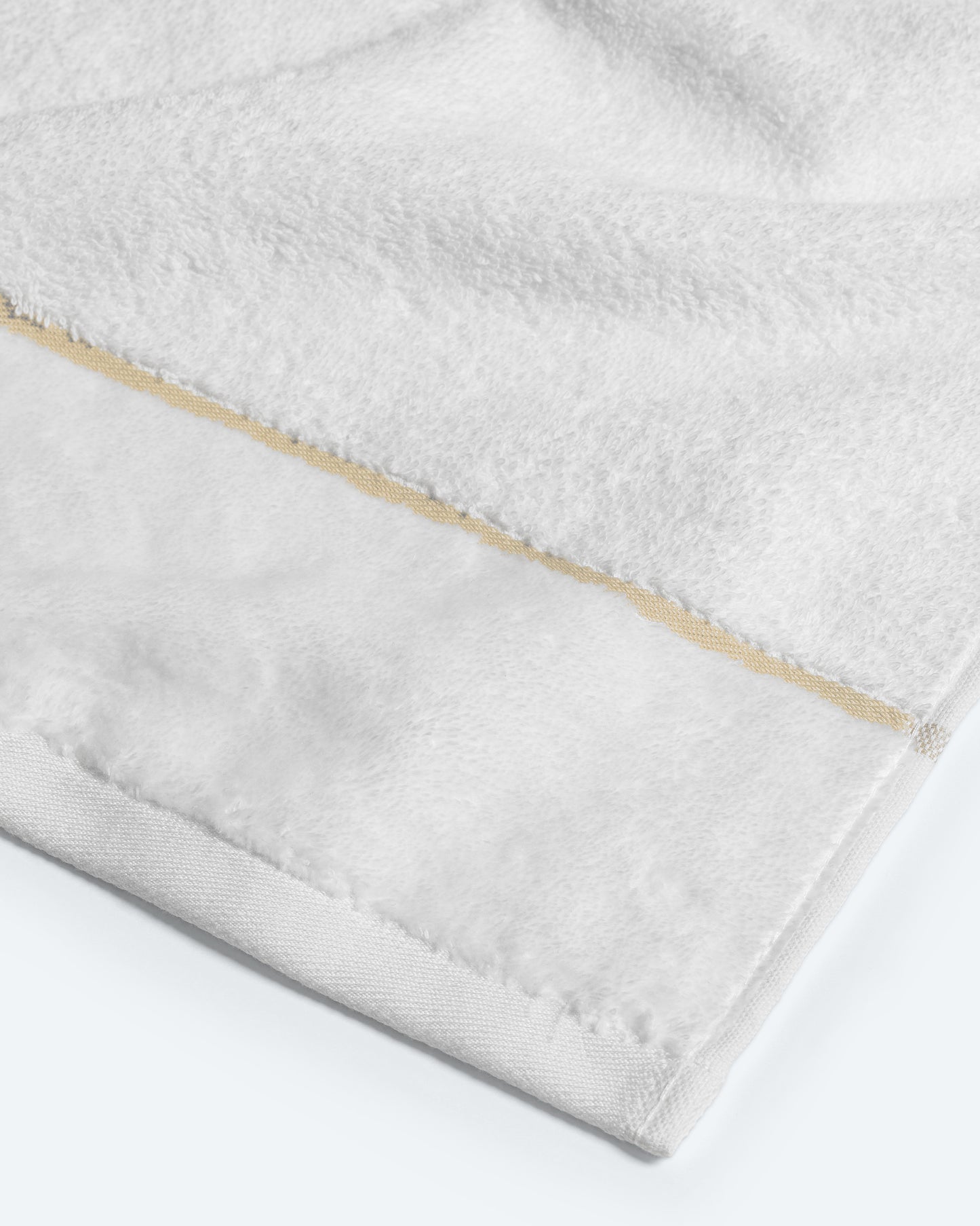 Velour Edge 2-Piece Towel Set Champagne hem