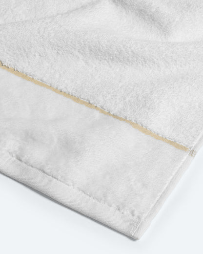 Velour Edge 2-Piece Towel Set Champagne hem