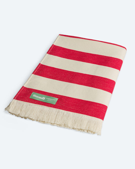 Fouta Beach Towel Red Sunset Capsule Mediterraneo