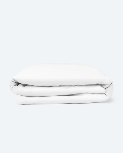 Bedding Set with Duvet Cover Crisp White Cotton Percale