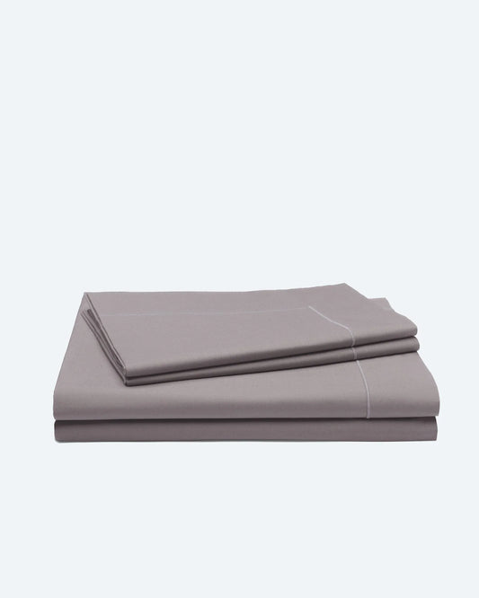 Bedding Set with Sheet Calm Grey Cotton Percale