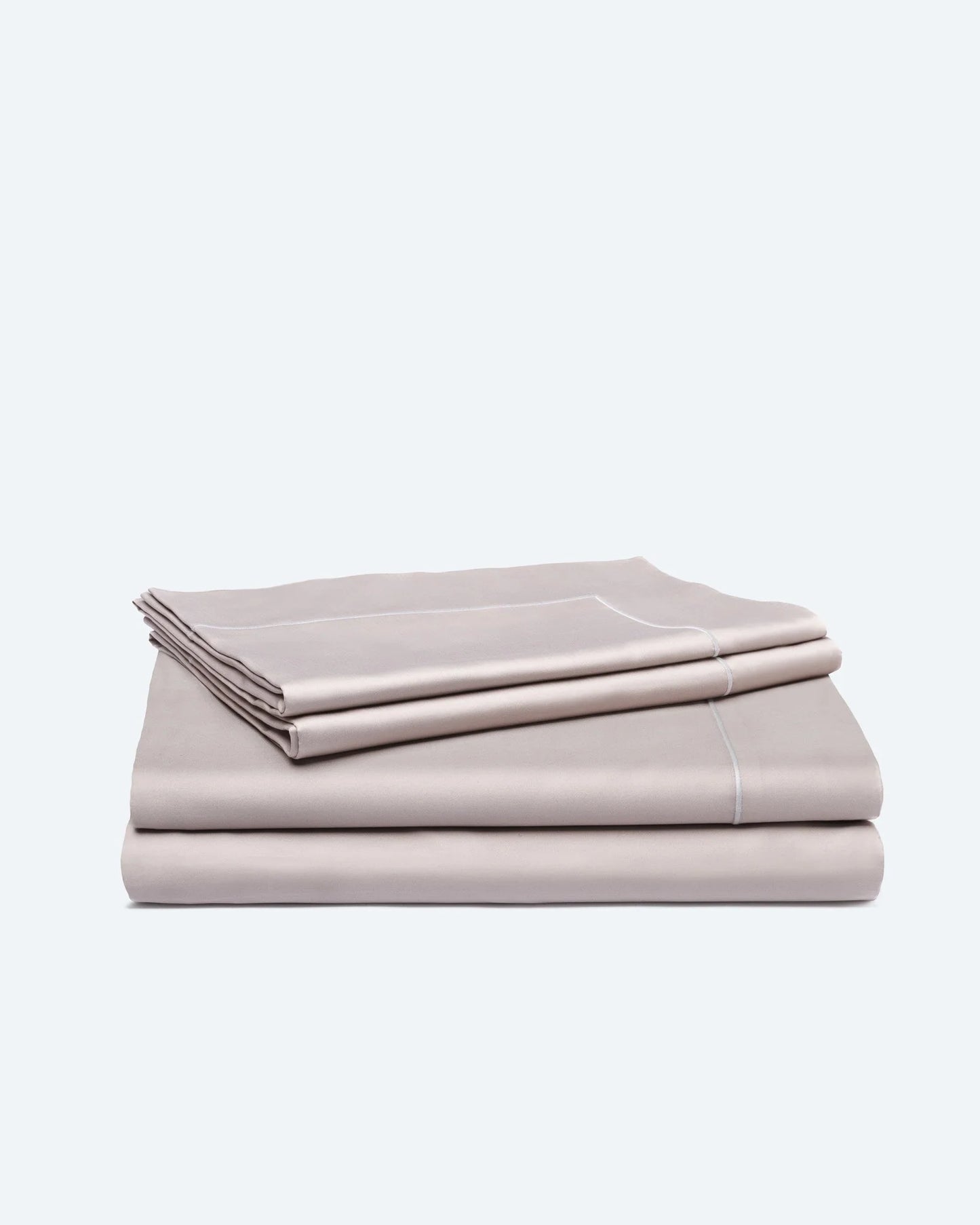 Bedding Set with Sheet Neutral Taupe Cotton Sateen