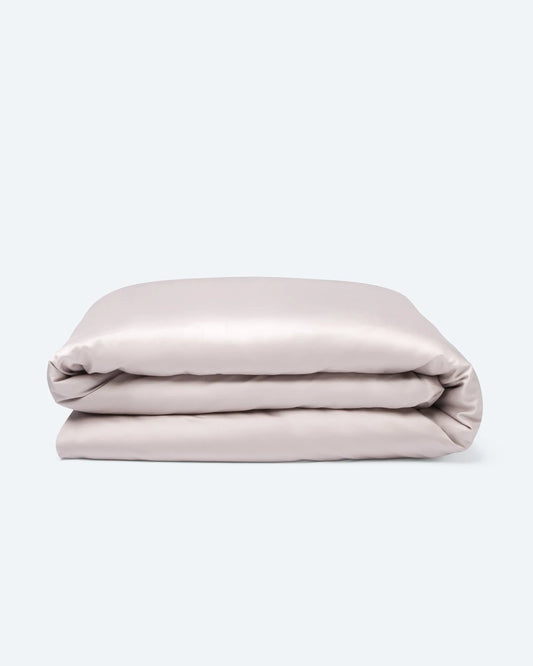 Duvet Cover Neutral Taupe Cotton Sateen