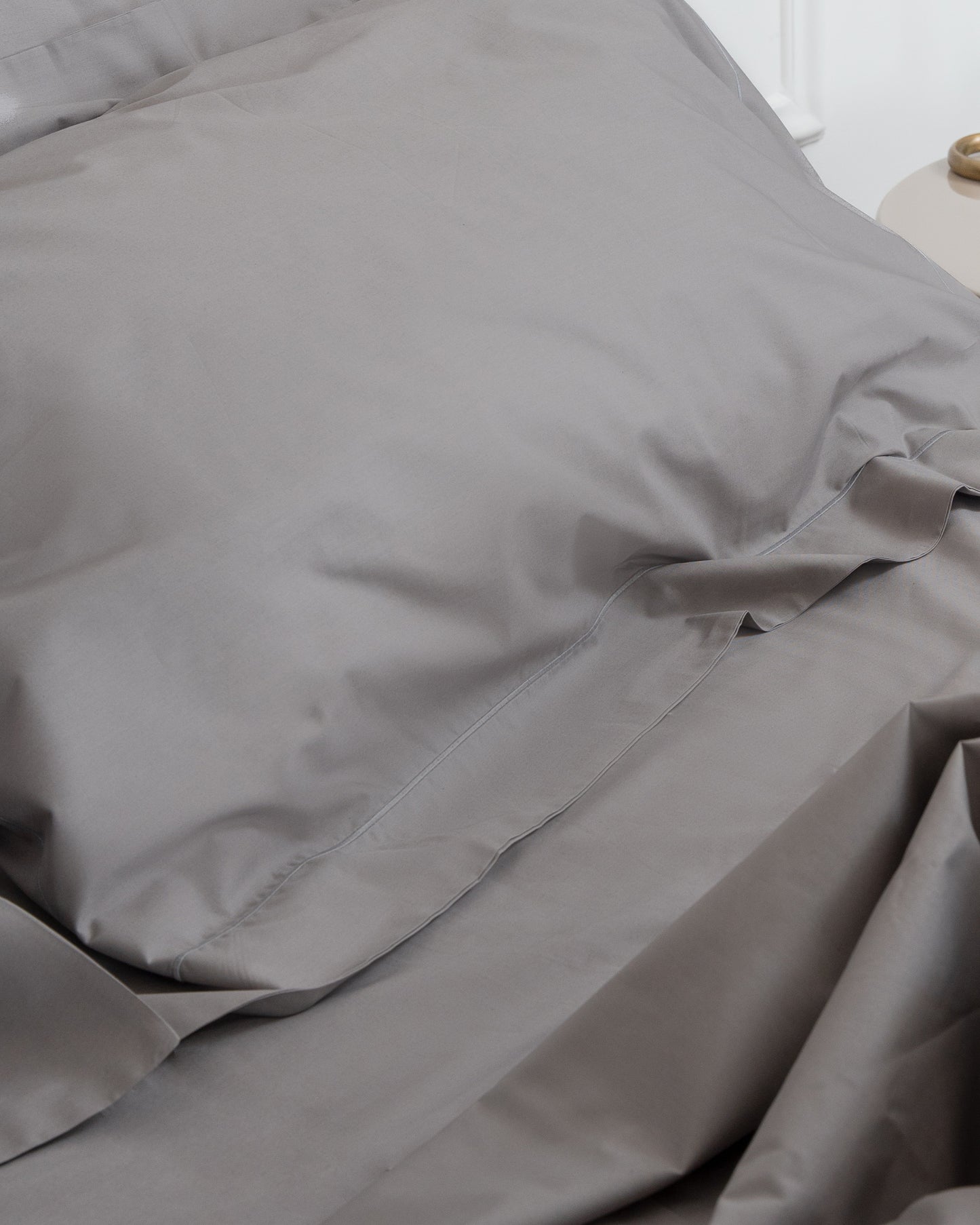 Pillow Case Duo Calm Grey Cotton Percale